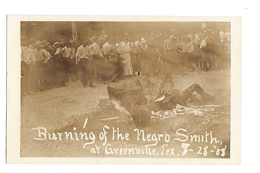 1908 Greenville Texas Lynching Of The Negro Smith Rppc Real Photo Postcard Ebay 