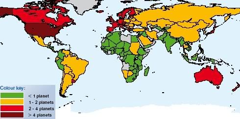 ecological footprint map