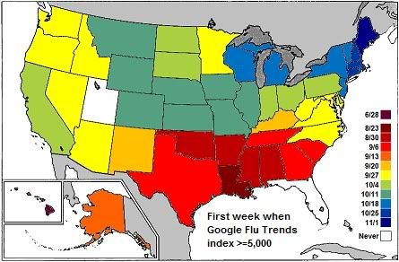 spread of swine flu us map