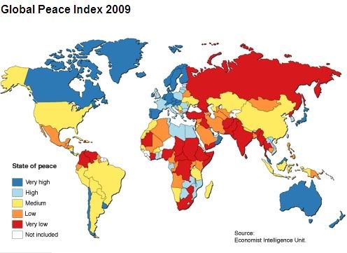 global peace index map