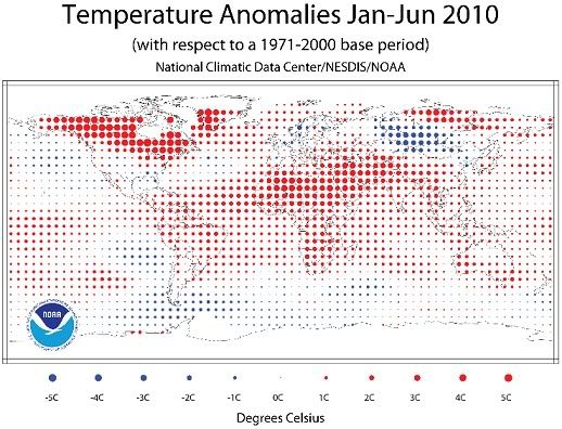 jan-june 2010 world temperature map