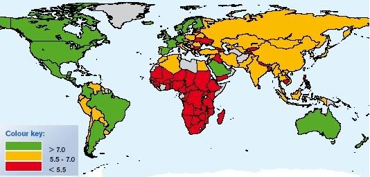 life satisfaction map