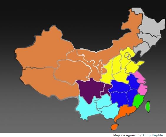 nine nations of china map