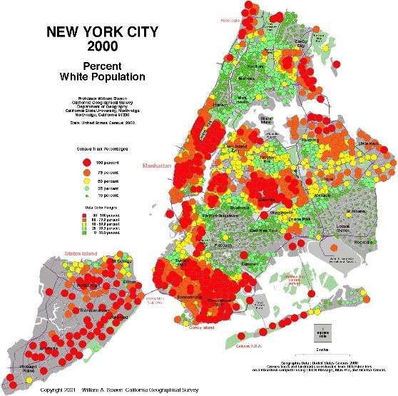 new york city white population map