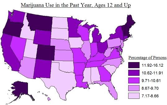 weed map of the united states