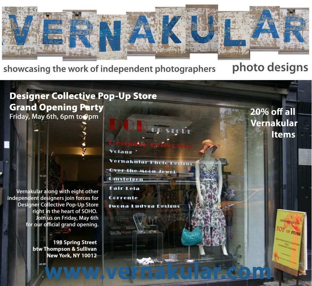 Vernakular Photo Designs,198 Spring Street,Designer Collective Pop-Up Store