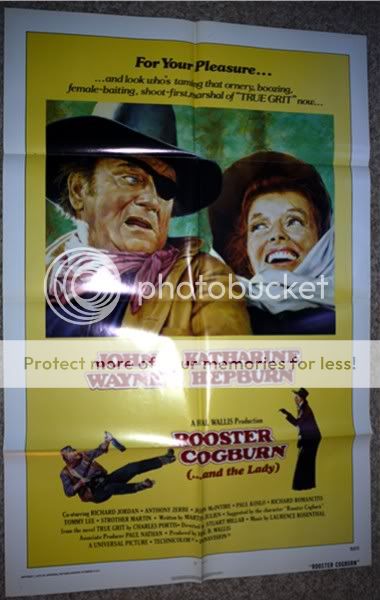 1975 Rooster Cogburn Movie Poster   John Wayne  