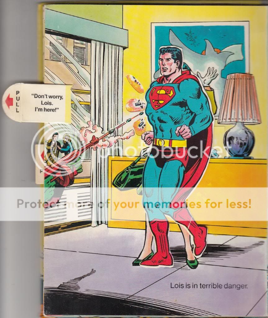 Superman Book Pop Up Pull Out Book 14 Pages 1979 HC