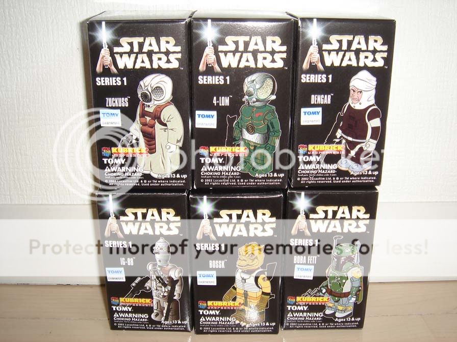 Star Wars Kubrick Series 1 Basic Set 6 Figures Medicom  